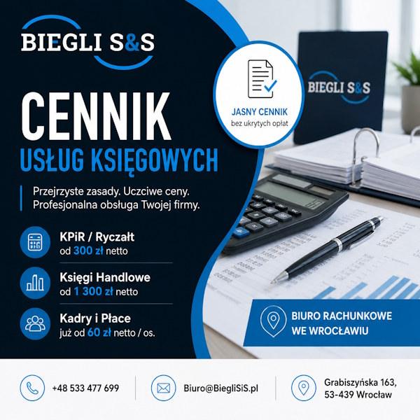 biuro rachunkowe Wrocław cennik